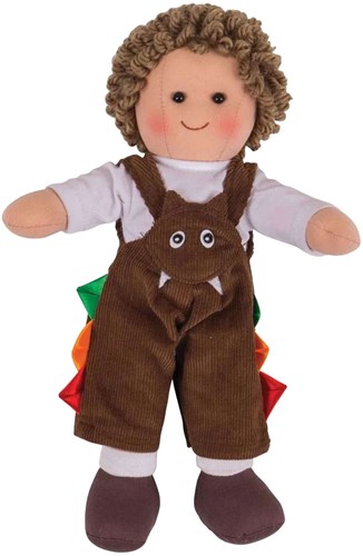 BigJigs muñeca de peluche Jack - muñeca suave 28 cm para niños