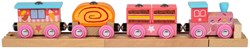 BigJigs tren de madera Sweetland Express - tren de juguete colorido