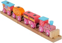BigJigs tren de madera Sweetland Express - tren de juguete colorido-2