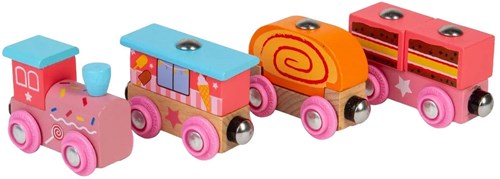 BigJigs tren de madera Sweetland Express - tren de juguete colorido-3