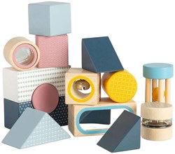 BigJigs juguete sensorial bloques exploradores set de construcción de madera