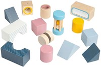 BigJigs juguete sensorial bloques exploradores set de construcción de madera-2