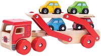 BigJigs camión transportador de coches de madera con autos