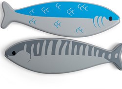 BigJigs juguete de madera pez - gris - juguete educativo