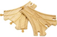 BigJigs vías de tren de madera cruce 3 vías - expansión circuito tren