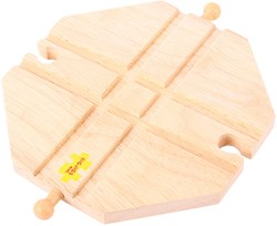 BigJigs vías de tren de madera - cruce - accesorio para tren de madera