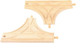 BigJigs vías de tren de madera cruce en T - set de expansión para circuito