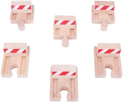 BigJigs Tope accesorios tren de madera - set de 4 - compatibles