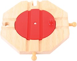 BigJigs accesorio plataforma giratoria 4 vías para trenes de madera