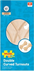 BigJigs vías de tren de madera desvío curvo doble cara - set de expansión