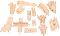 BigJigs set de expansión de vías de tren de madera - 25 piezas - juguete-2
