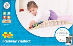 BigJigs viaducto ferroviario de madera - accesorio para tren de madera