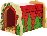 BigJigs tren de madera túnel rojo - juguete de madera