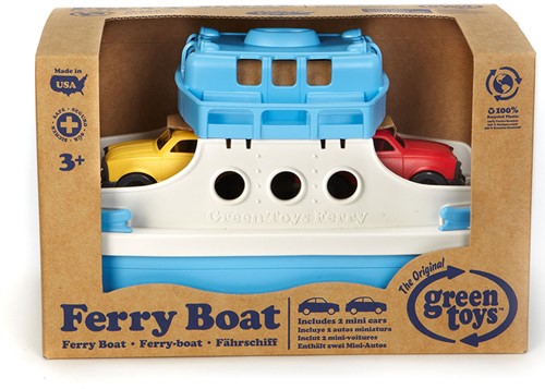 Green Toys Ferry Con Coches Azul/Blanco