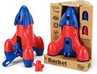 Green Toys cohete juguete sostenible azul con astronautas-2
