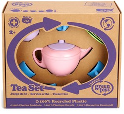 Green Toys Juego De Té Con Tetera Rosa