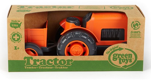 Green Toys Tractor Naranja
