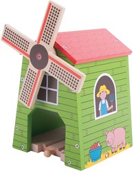 BigJigs molino de viento para tren de madera - accesorio para trenes