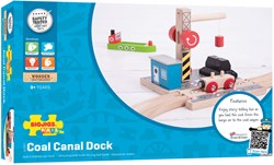 BigJigs set de tren de madera - estación de carga de carbón puerto accesorio