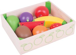 BigJigs caja de frutas de madera - set de frutas para niños
