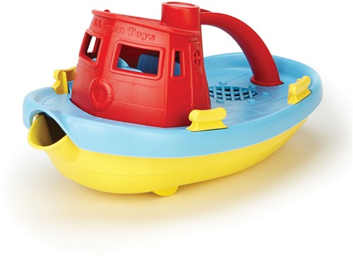 Green Toys remolcador juguete de baño - barco ecológico rojo
