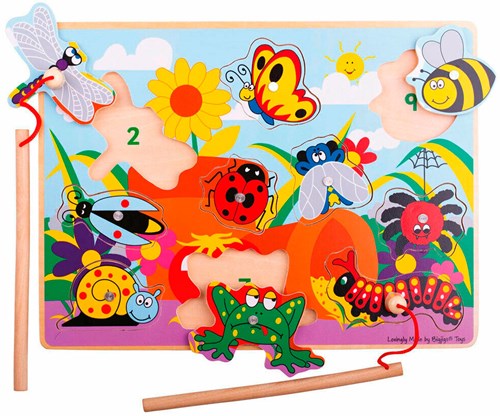 BigJigs Juego Magnético de Insectos - Juguete Educativo de Madera