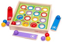 BigJigs juego de habilidad de madera Plant Pot Shot - juego familiar-2