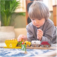 BigJigs tren de madera construcción juguete con carga magnética-2