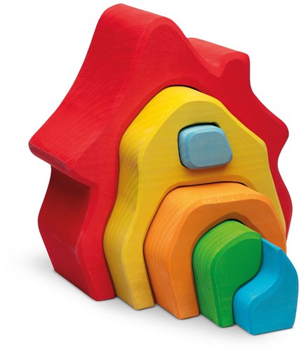 nic casa de cuento de hadas juguete de madera casita roja fantasía-2