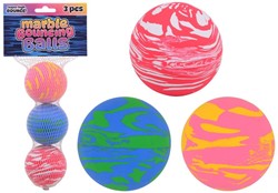 3 bolas saltarinas de canicas huecas en red 24484