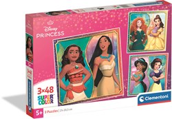 Clementoni puzzle Disney Princess 3x48 piezas cartón colorido