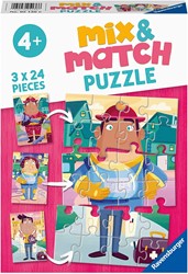 Puzzel 3x24 stukjes De leukste beroepen