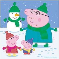 Dino Peppa Pig set de rompecabezas - 3 puzzles de cartón de 55 piezas