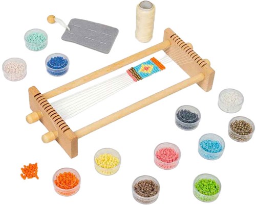 BigJigs telar de cuentas de madera juguete creativo para niños