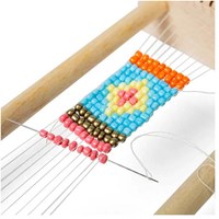 BigJigs telar de cuentas de madera juguete creativo para niños-3