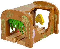 BigJigs juguete de madera túnel monstruo accesorio vía tren