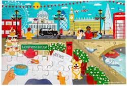 BigJigs puzzle de madera ciudad de Londres - juguete educativo 48 piezas