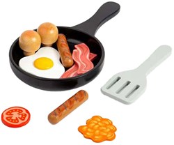 BigJigs set de desayuno de madera juguete - juego de imitación colorido para niños