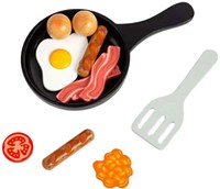 BigJigs set de desayuno de madera juguete - juego de imitación colorido para niños-2
