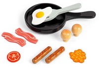 BigJigs set de desayuno de madera juguete - juego de imitación colorido para niños-3