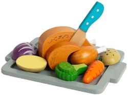 BigJigs set de juego de cena asada de madera 12 piezas - juego de rol