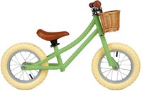 BigJigs bicicleta de equilibrio - bicicleta verde para niños con cesta y pegatinas-2
