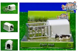Kids GLOBE caseta para terneros figura de granja con 2 terneros escala 1:32
