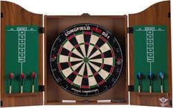 Longfield Games Dartkast Bruin met Sisal dartbord darts