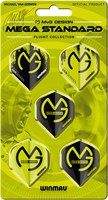 Winmau plumas de dardos Michael van Gerwen Mega Standard set negro verde
