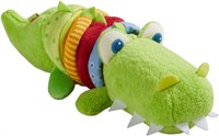 Haba juguete figura vibrante cocodrilo - juguete sensorial colorido para bebés