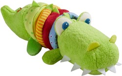 Haba juguete figura vibrante cocodrilo - juguete sensorial colorido para bebés