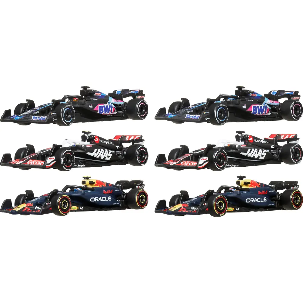 Hot Wheels coche de carreras juguete colección F1 multicolor con display
