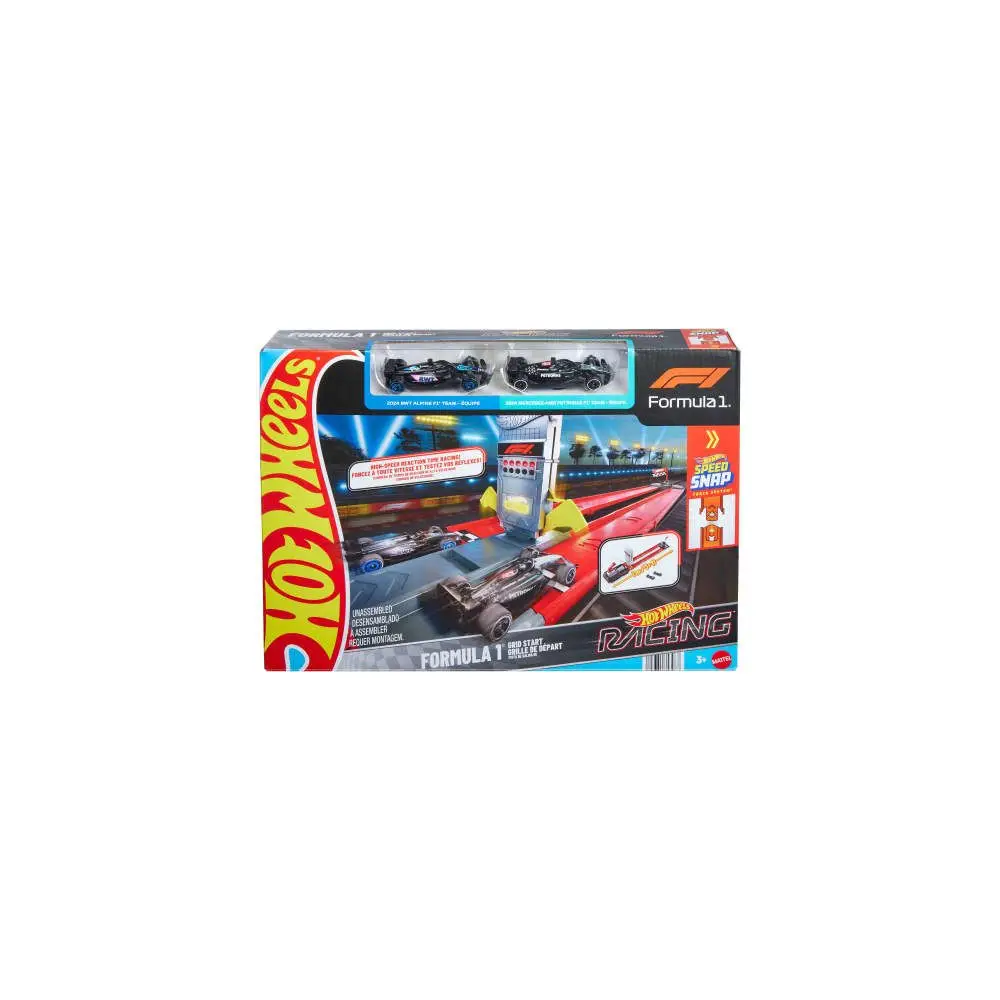 Pista de carreras de juguete Hot Wheels Fórmula 1 con 2 coches F1 de metal
