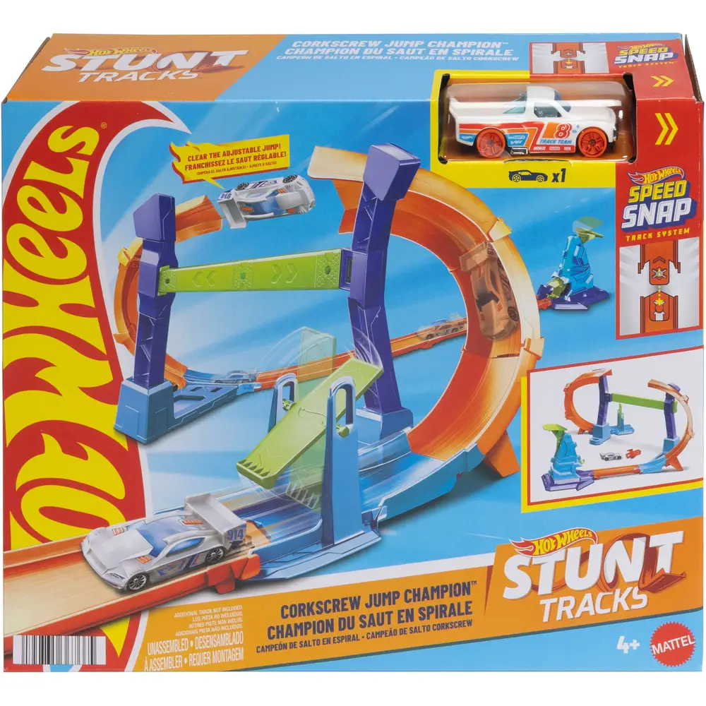 Hot Wheels pista de carreras set de acrobacias - Corkscrew Jump - coche de juguete